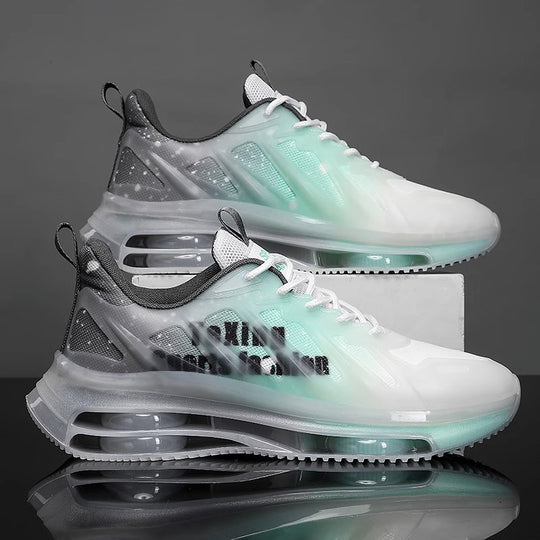 Damen Sportliche Sneakers mit transparentem Obermaterial und LED-Beleuchtung R&B