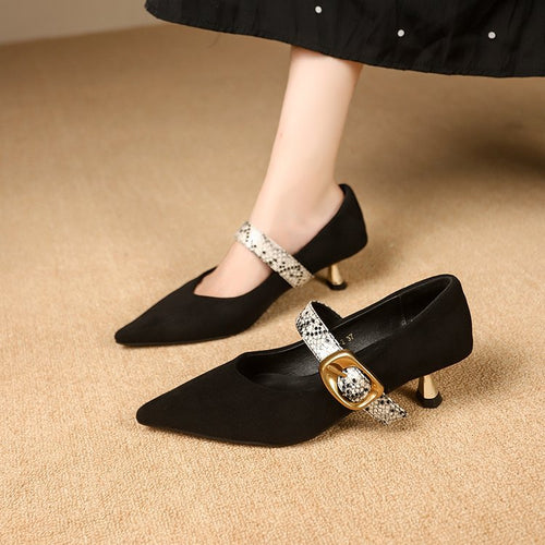 Damen elegante Slingback-Pumps mit Glitzer-Riemen R&B
