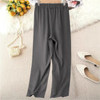 Damen Weite Hochtaillierte Stoffhose mit elegantem Gummibund R&B