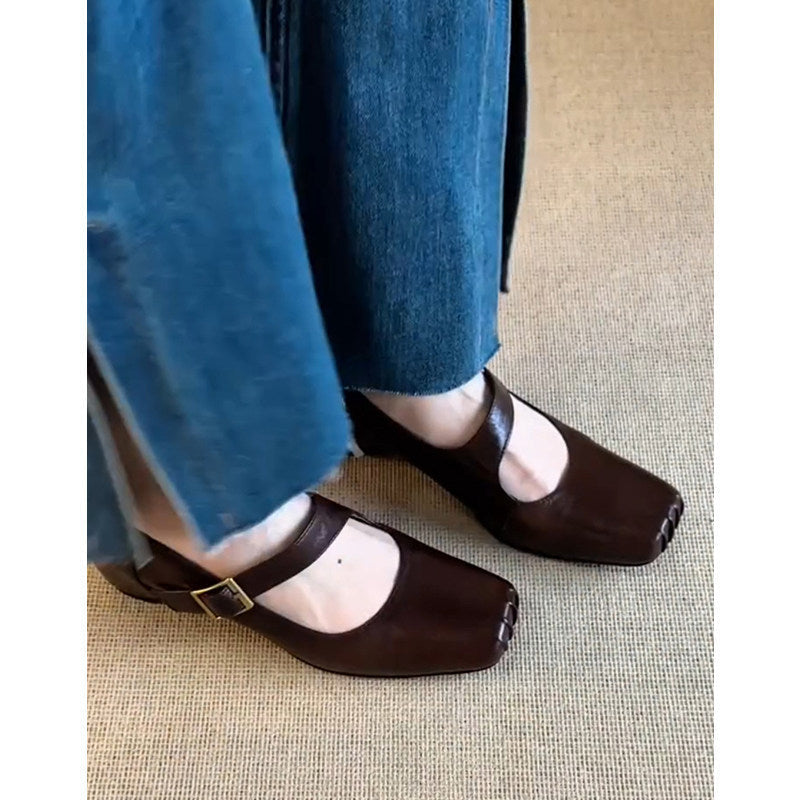 Damen Elegante und bequeme Schuhe mit T-Strap
