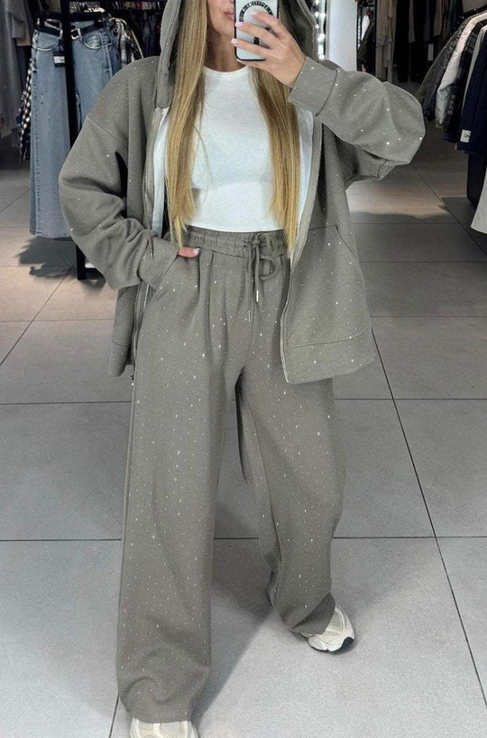 Damen Sportliches Sweat-Outfit mit Kapuze und weiter Passform R&B