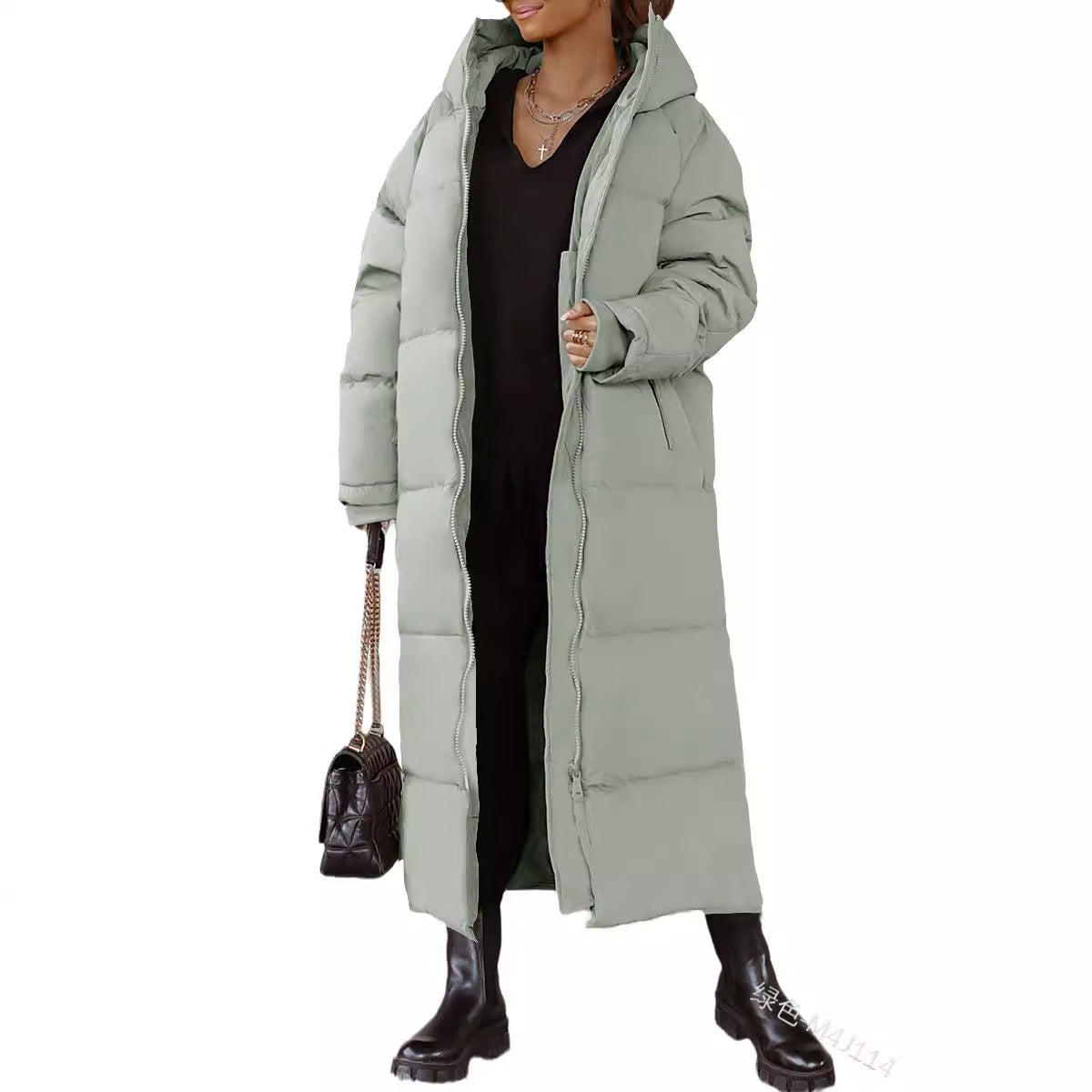 R&B | Elegante Lange Winterjacke für Damen