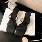 Damen elegante Slingback-Pantoletten mit modischem Riemen R&B
