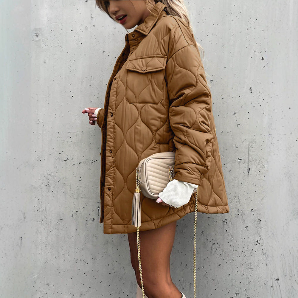 Damen Steppjacke im lässigen Oversized-Stil R&B