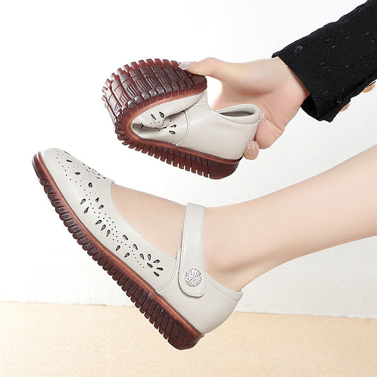 Damen Elegante und luftige Ballerinas mit verstellbarem Riemen R&B