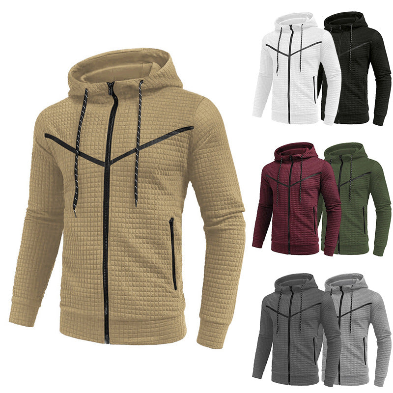 Herren stylische Jacke mit strukturiertem Design und praktischem Reißverschluss R&B