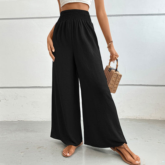 Damen Weit geschnittene Sommerhose mit elastischem Bund R&B
