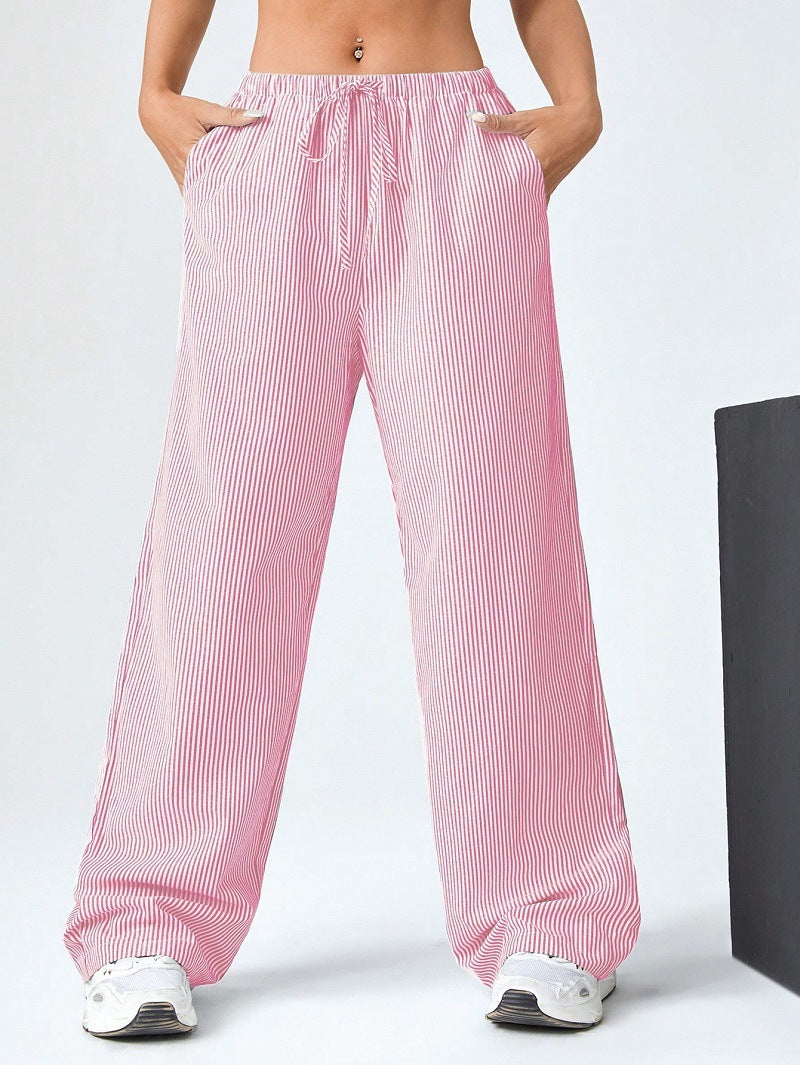 Damen weite Freizeithose mit elastischem Bund und seitlichen Taschen R&B