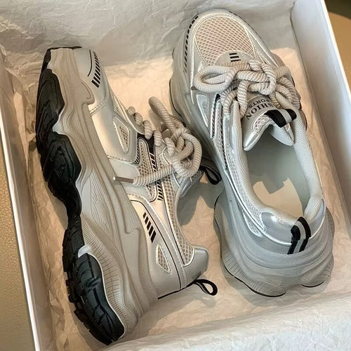 Damen Sportliche Sneakers mit atmungsaktiven Mesh-Details und dämpfender Sohle R&B