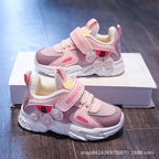 Damen Sportliche Kindersneaker mit praktischem Klettverschluss und bunten Applikationen