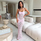 Damen Transparente Spitzenkleid mit eleganter Silhouette und figurbetonendem Design R&B