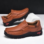 Herren Multifunktionale und bequeme Leder-Slipper mit rutschfester Sohle R&B