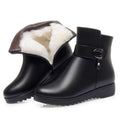 Damen gefütterte Winterstiefel mit modischer Schnallenverzierung R&B