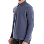 Herren langärmliges Polo-Shirt mit eleganter Knopfleiste und sportlichem Schnitt