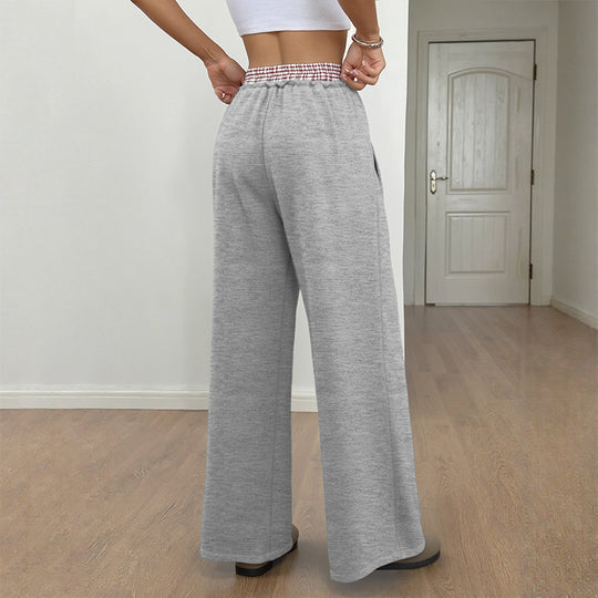 Damen Bequeme Weite Freizeithose mit elastischem Bund R&B