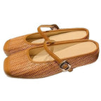 Damen Elegante Ballerinas mit modischem Riemchen und feiner Struktur R&B
