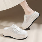 Damen Bequeme Plateau-Sneaker mit atmungsaktiver Mesh-Oberfläche R&B