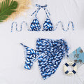 Damen Triangel-Bikini mit hochwertigem BindR&Band und modischer Wickelrock-Optik R&B