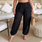 Damen luftige Freizeithose mit elastischem Bund R&B