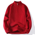 Herren Sportlicher Stehkragenpullover mit Reißverschluss und strukturiertem Design