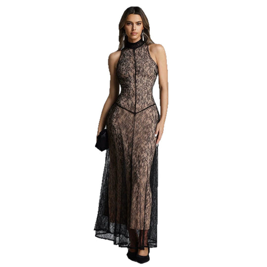 Damen Spitzen Abendkleid R&B