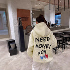 Damen Oversized Hoodie mit stylischem Schriftzug
