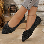 Damen elegante Ballerinas mit dekorativem Schleifenakzent und atmungsaktivem Obermaterial R&B