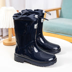 Damen Hochwertige und Stylische Gummistiefel mit Verstellbarem Schnürsystem R&B