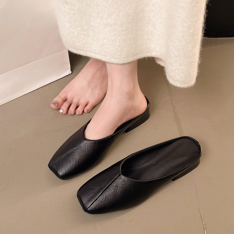 Damen elegante Mules mit modernem spitz zulaufendem Design R&B