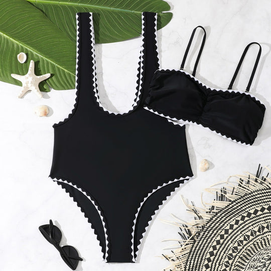Damen Eleganter Cut-Out Badeanzug mit modischem Design R&B