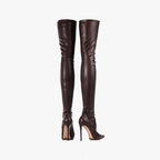 Femme Über-die-Knie Spitzenzehen Stiletto Stiefel R&B