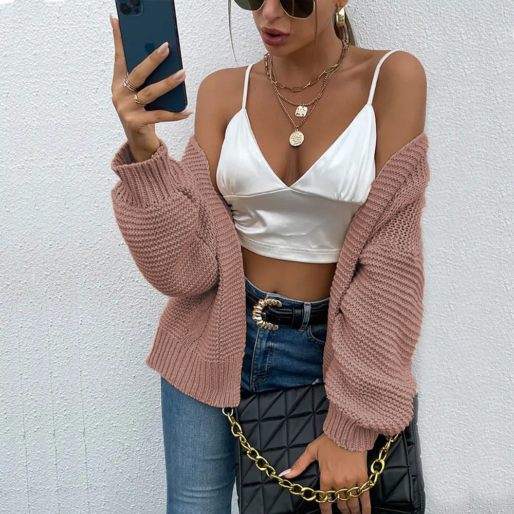 Damen Grober Strickcardigan mit lässigem Schnitt R&B