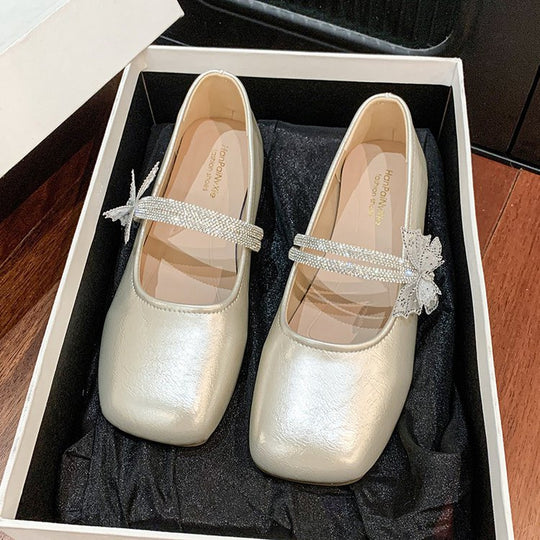 Damen Ballerina Schuhe mit dekorativen Schmuckdetails R&B