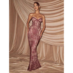 Damen Elegantes Abendkleid mit raffinierten Spitzenakzenten und corsagenähnlichem Oberteil R&B
