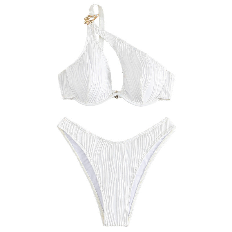 Damen Push-Up Bikini mit raffiniertem Schnitt und verzierten Details R&B