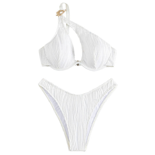 Damen Push-Up Bikini mit raffiniertem Schnitt und verzierten Details R&B