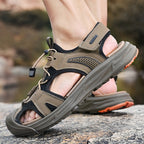 Herren Outdoor Trekking-Sandalen mit verstellbarem Schnellverschluss R&B