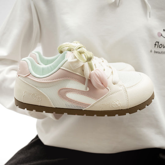 Damen modische Sneaker mit einzigartigem Blumenmotiv und bequemer Dämpfung R&B