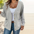 R&B | Strickjacke Polyester Komfortabel, Leicht, Taschen