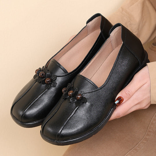 Damen Bequeme Ballerinas mit dekorativen Blumenapplikationen und flexibler Sohle R&B