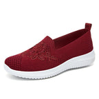 Damen Slip-On Socken Sneakers mit floralem Design