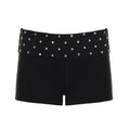 Damen modische Shorts mit glitzerndem Steinbesatz R&B