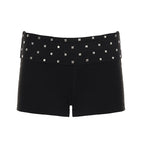 Damen modische Shorts mit glitzerndem Steinbesatz R&B