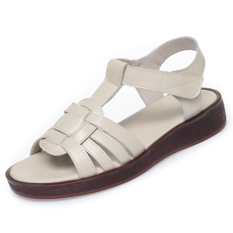 Damen Komfortable Riemchensandalen mit anatomisch geformtem Fußbett und rutschfester Sohle R&B