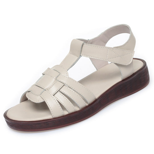 Damen Komfortable Riemchensandalen mit anatomisch geformtem Fußbett und rutschfester Sohle R&B