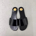 Damen Modische Zehentrenner-Sandalen mit eleganten Goldakzenten R&B