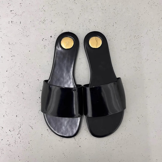 Damen Modische Zehentrenner-Sandalen mit eleganten Goldakzenten R&B