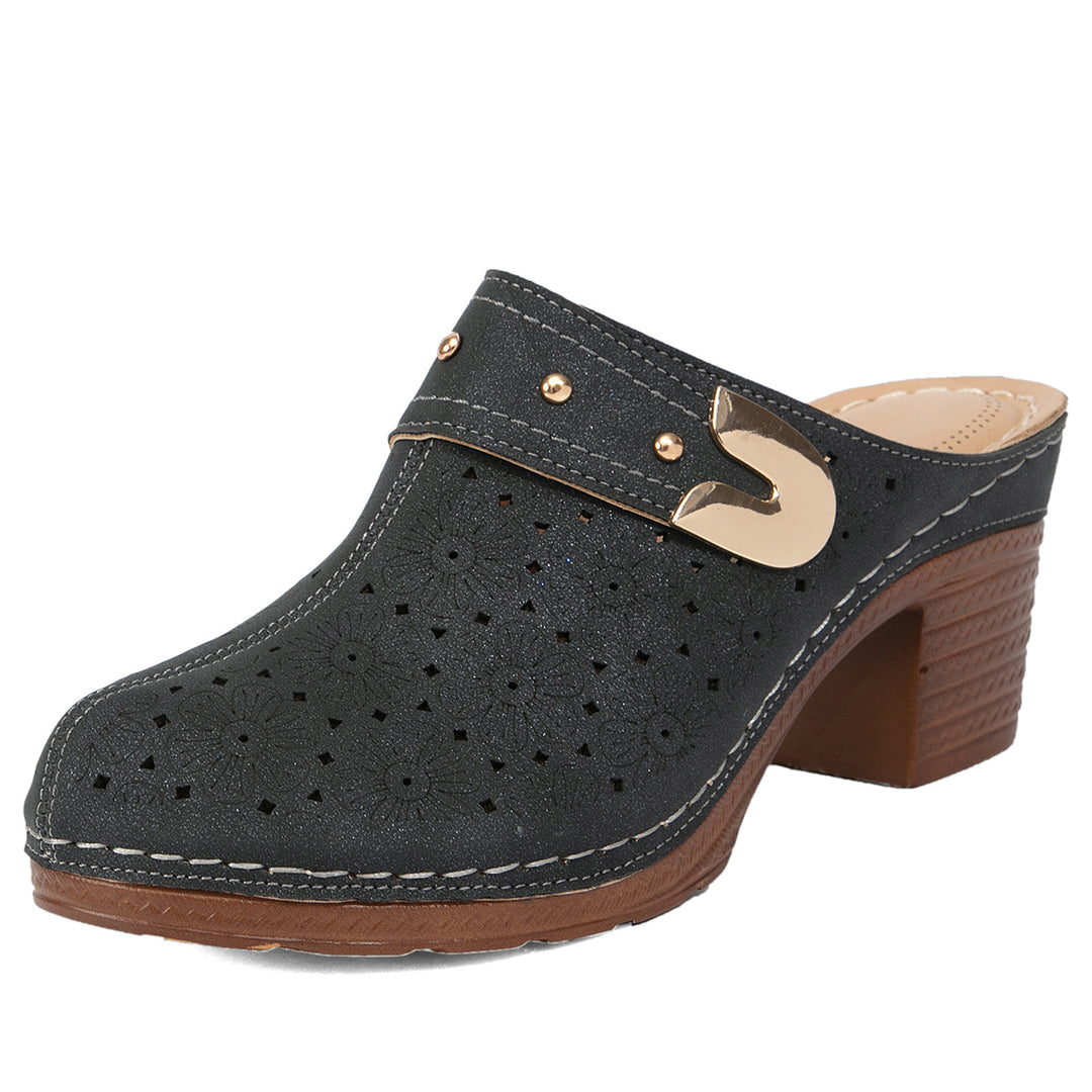 Damen Clogs mit atmungsaktivem Design und eleganten Perforationen R&B