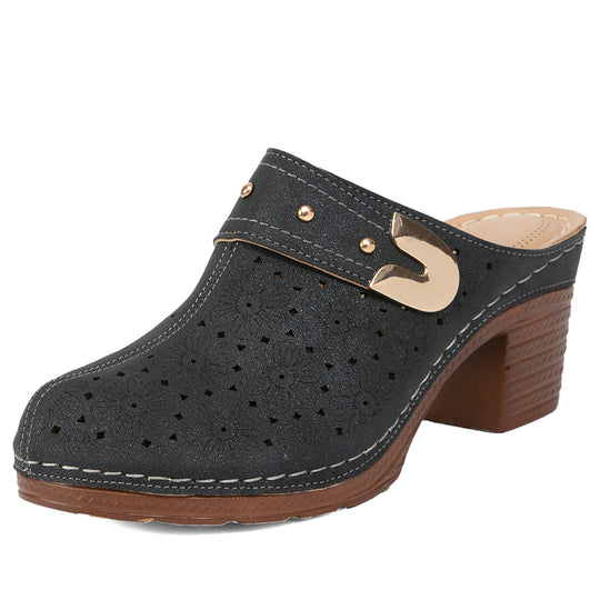 Damen Clogs mit atmungsaktivem Design und eleganten Perforationen R&B