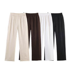 Damen elegante lockere Culotte mit elastischem Bund R&B